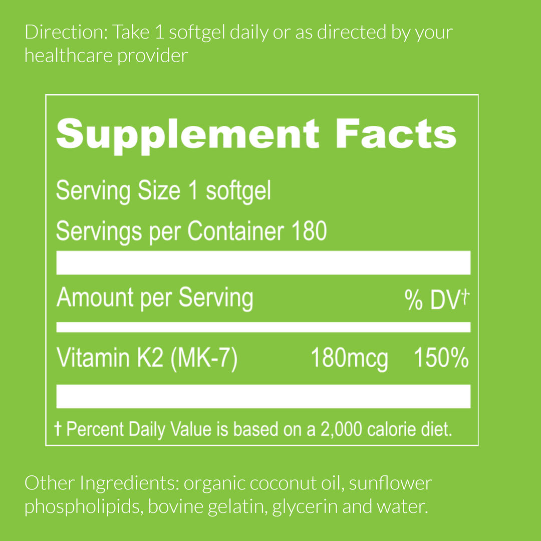 Liposomal Vitamin K2 MK-7 180mcg
