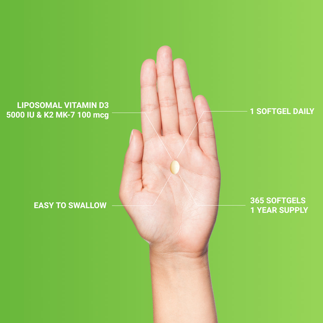 Liposomal Vitamin D3 5000IU K2 MK7 100 mcg